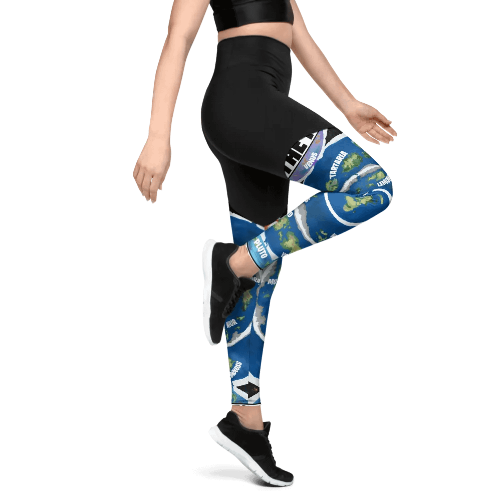 All-Over Print Sports Leggings Beyond The Ice Wall Map product image (6)