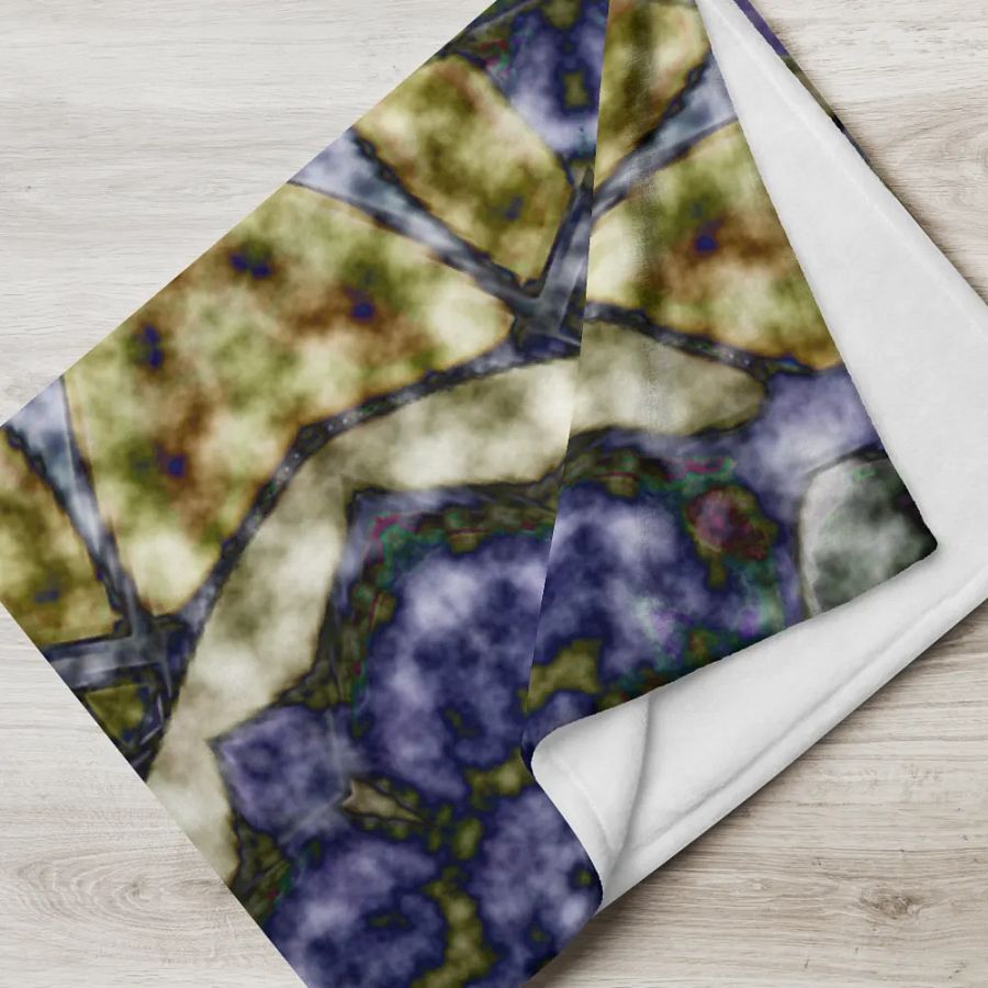 Bohemian 6 Pointed Madala Yellow and Purple/ Throw Blanket by Allcolor product image (4)