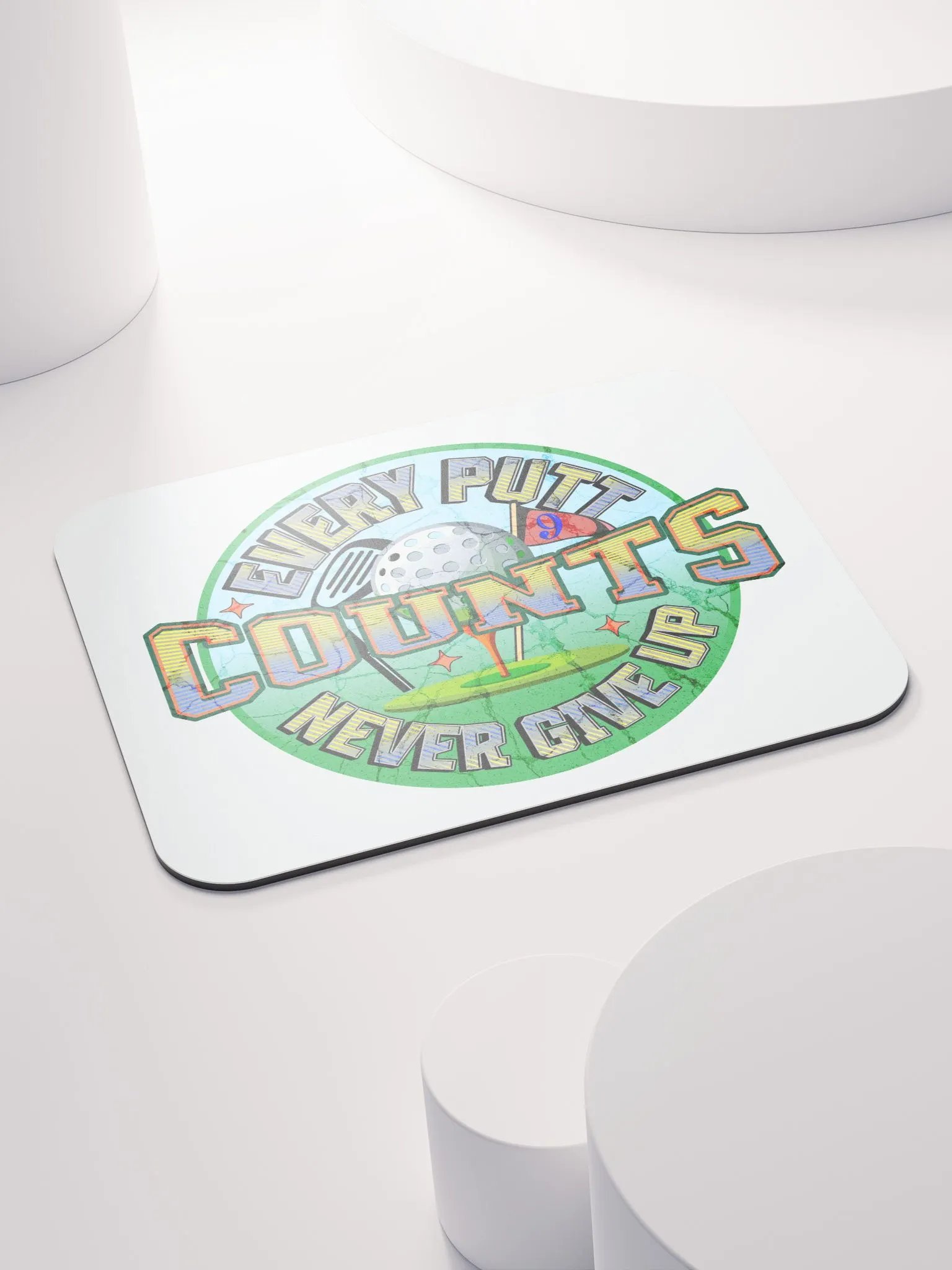 Every Putt Counts Never Give Up Golf Motivational Club Mouse Pad product image (4)