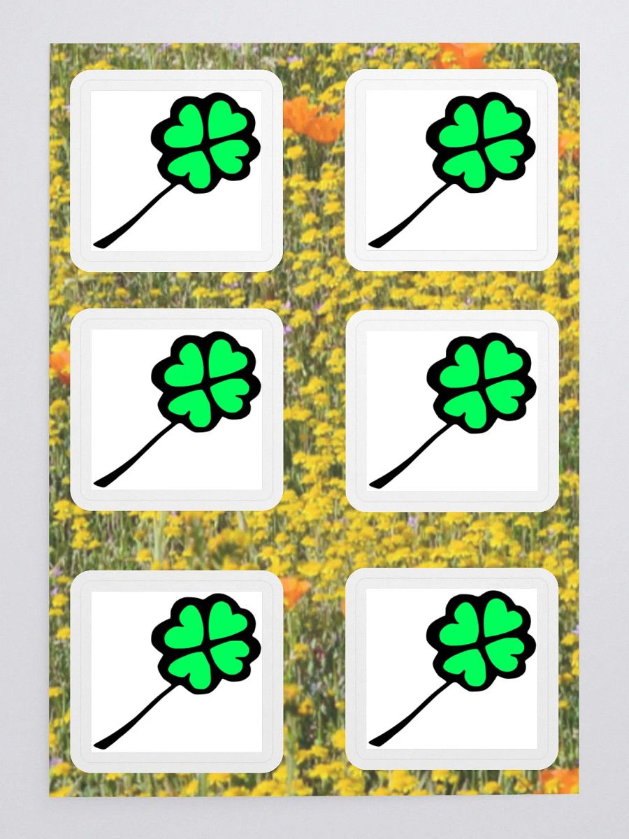 "Clover" Stickers with "Pasture" Background product image (3)