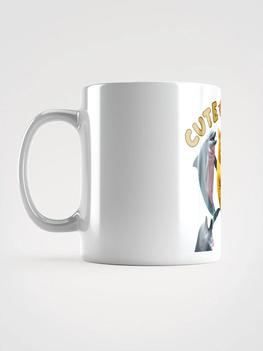 'Cute Not Cat But Ball' White Glossy Mug🙀🐬🏐 product image (4)