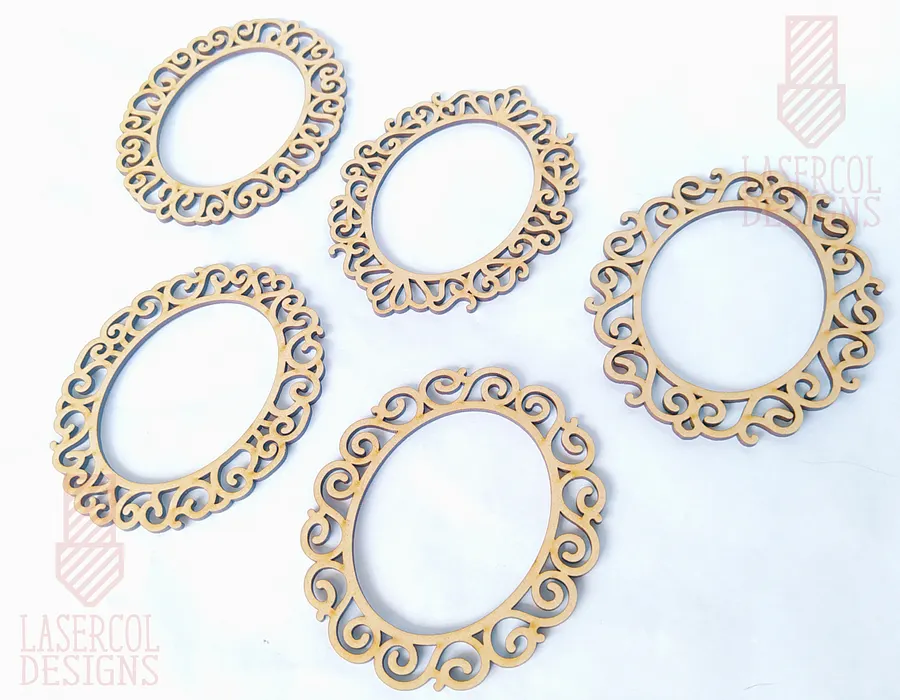 Oval Frames (Five Styles) - Laser Cut Files product image (3)