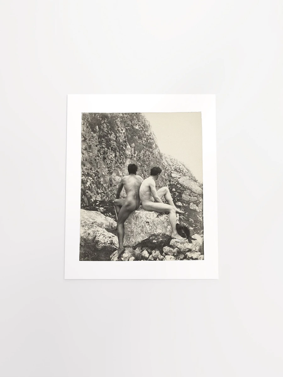 Two Nude Male Youths On Rock by Wilhelm von Gloeden (c. 1890) - Print product image (4)