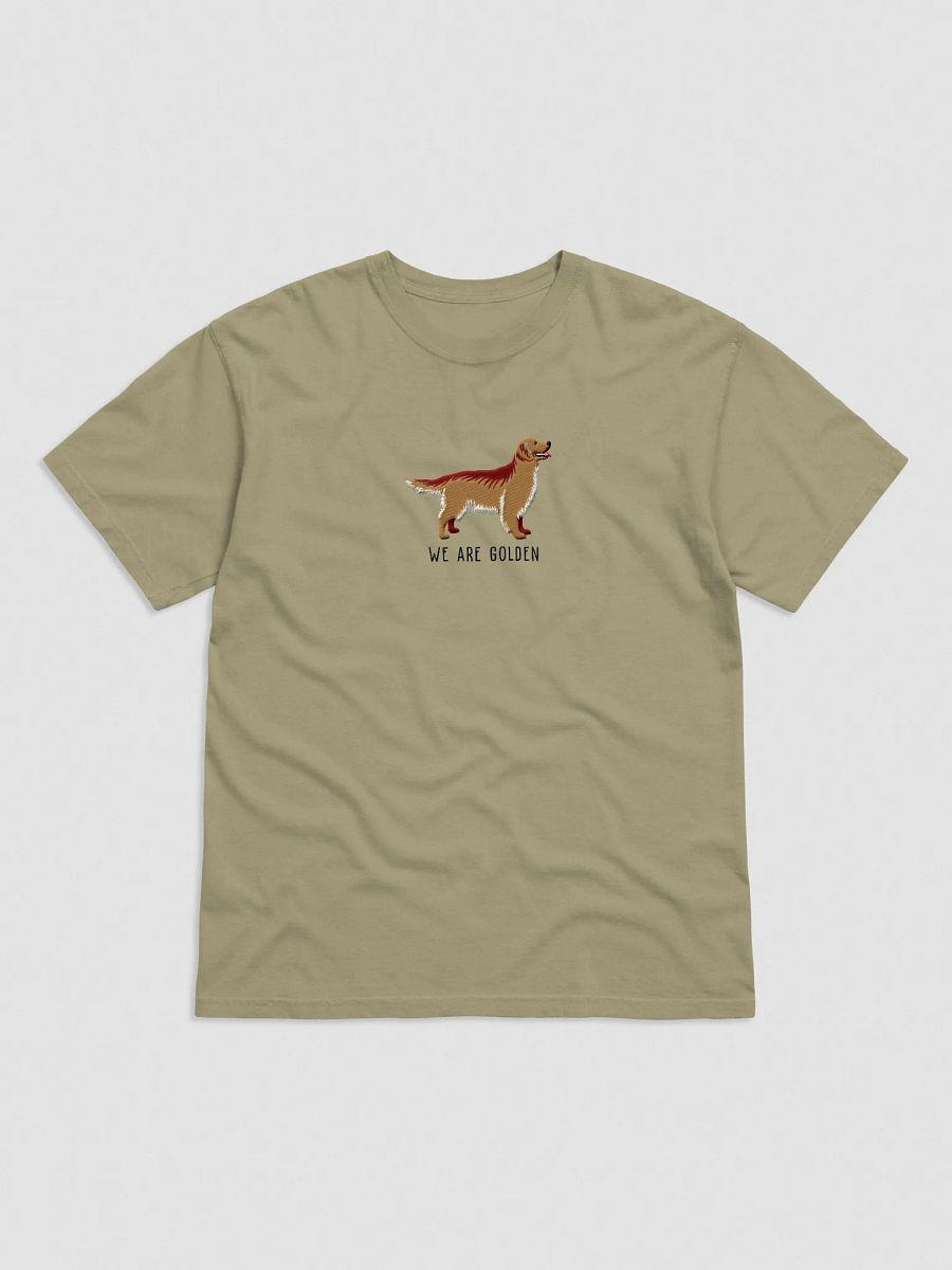 We Are Golden T-Shirt(Embroidered) of a Golden Retriever product image (1)