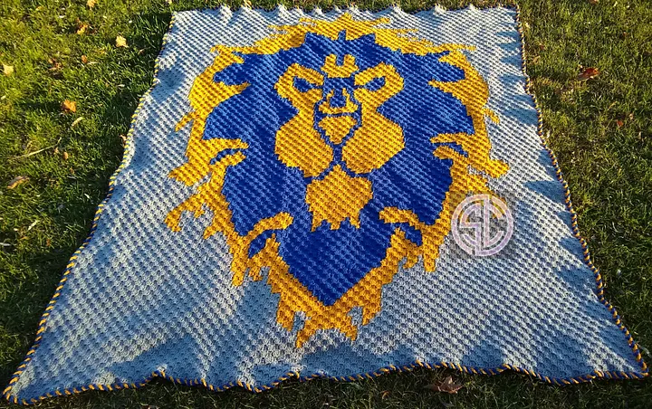 WoW inspired Alliance Afghan 🐑 product image (1)