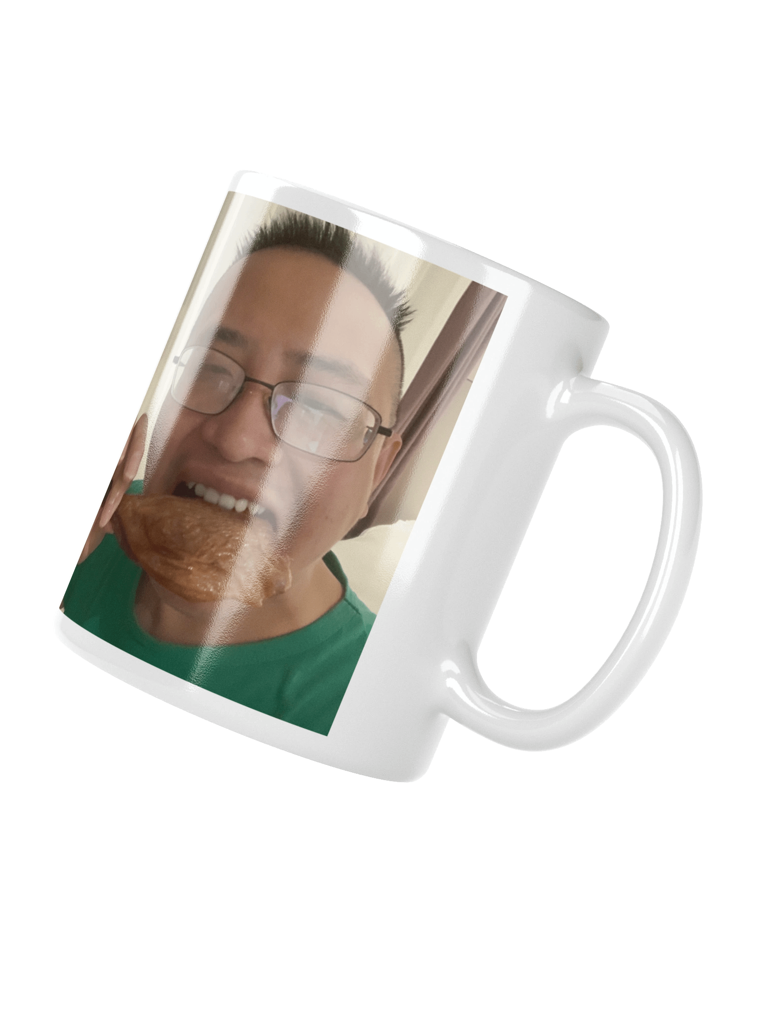 White Glossy Mug: eat duck product image (9)