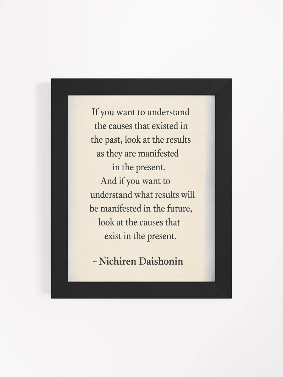 Nichiren Daishonin Quote – Framed Poster for Daily Inspiration product image (58)