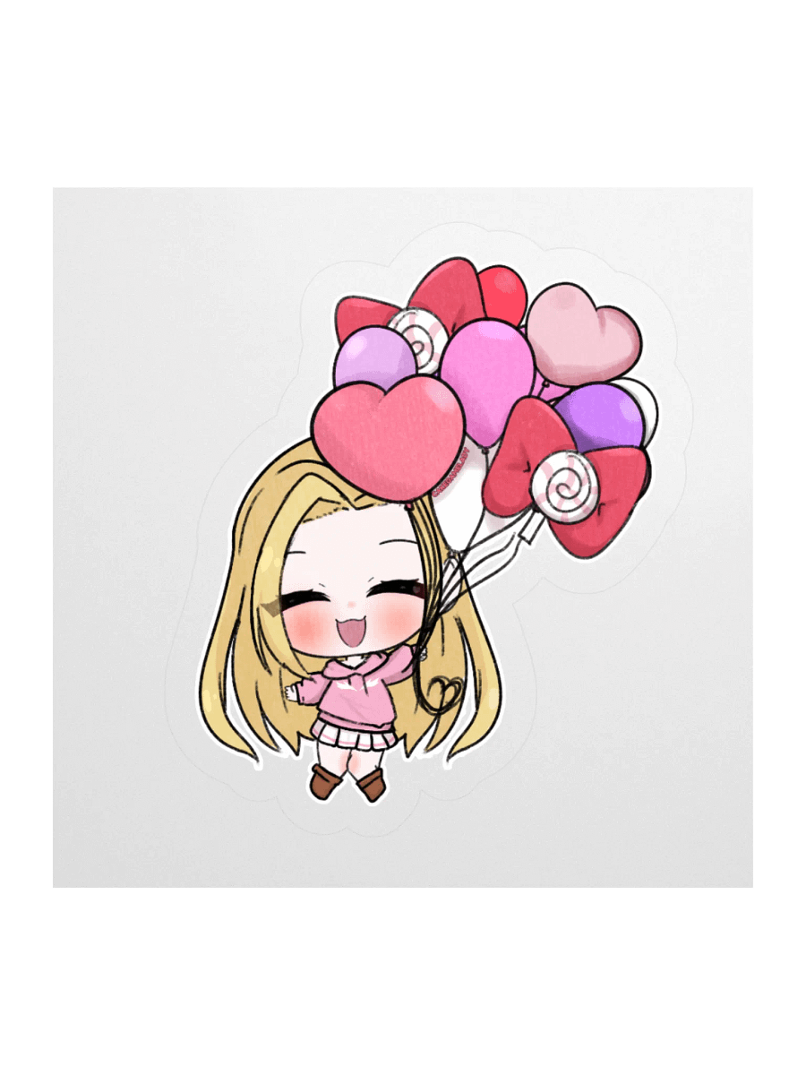 Balloon Kiss Cut Stickers product image (1)