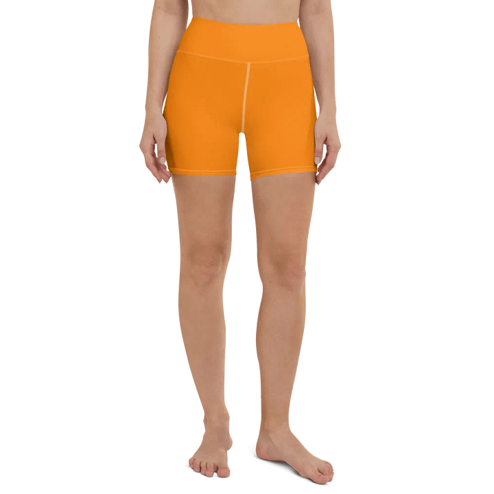 Plain Color Orange Yoga Shorts product image (1)