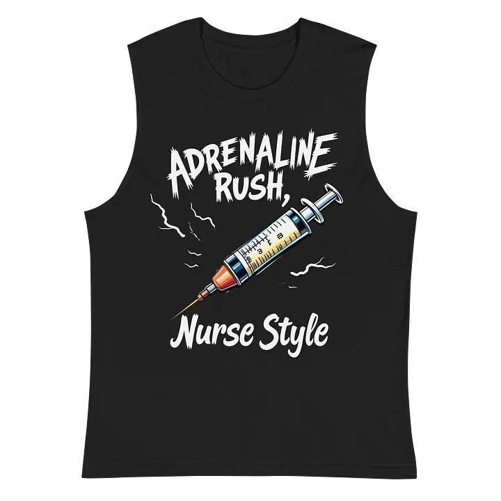 Adrenaline Rush Nurse Style Illustrated Muscle Tank product image (2)