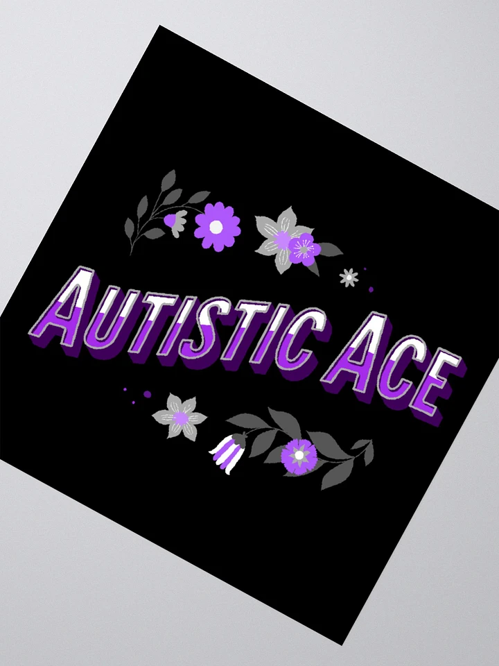 Floral Autistic Ace Sticker product image (4)