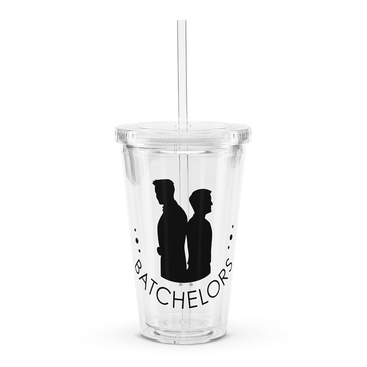 Batchelors Double Wall Clear Plastic Tumbler with Straw product image (1)