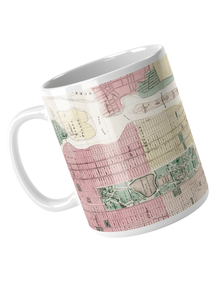 Vintage Manhattan Map White Glossy Mug product image (3)