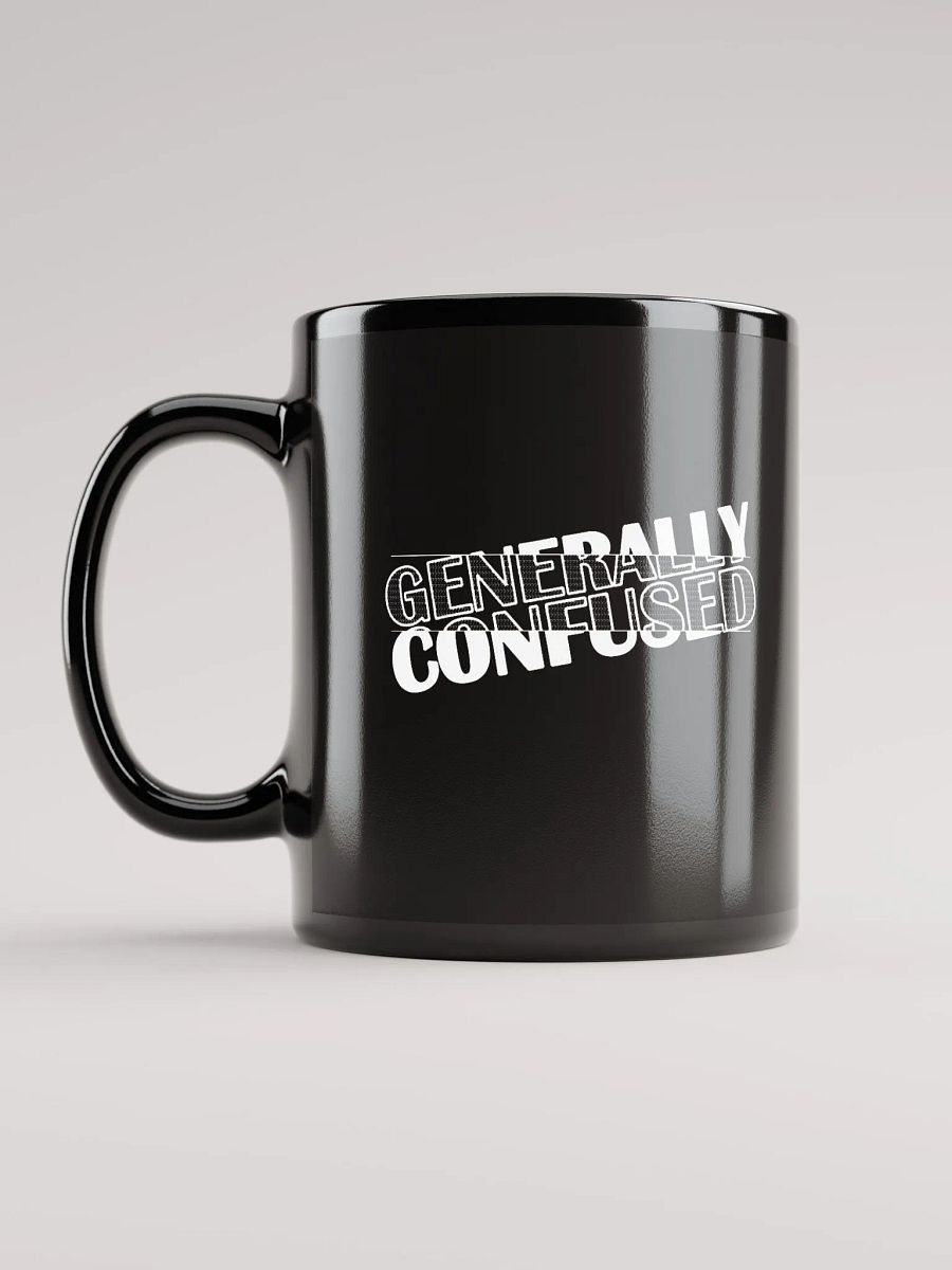 Generally Confused Black Glossy Mug product image (6)