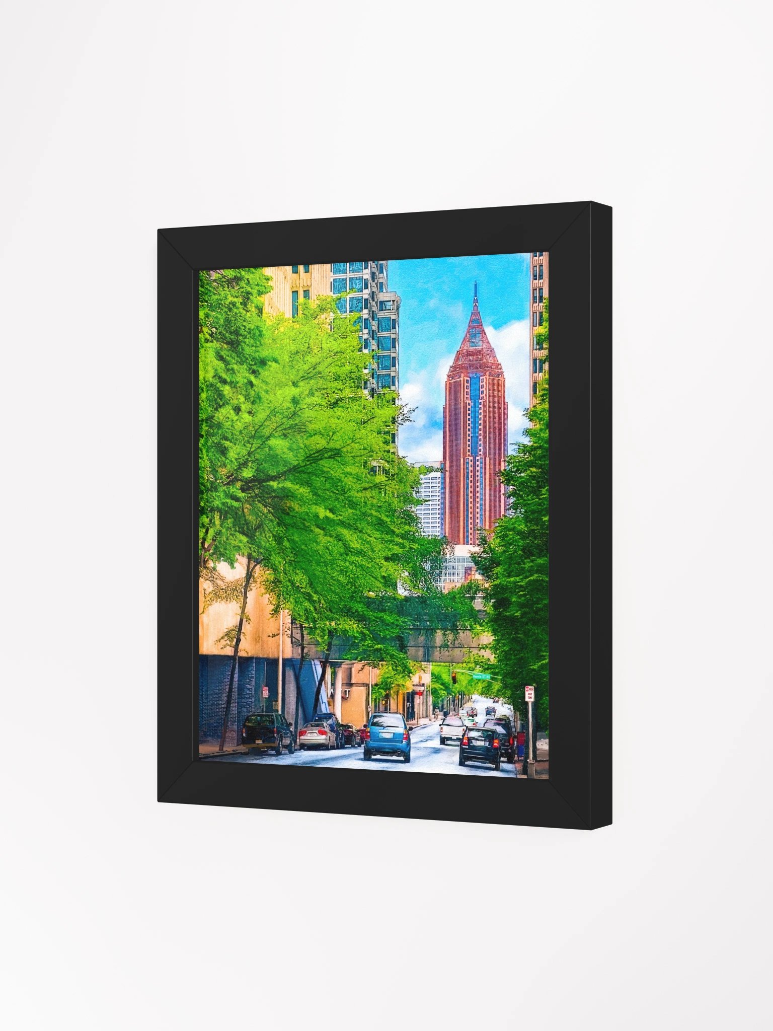 Atlanta Skyscrapers – Bank of America Plaza Studio Framed Print product image (43)