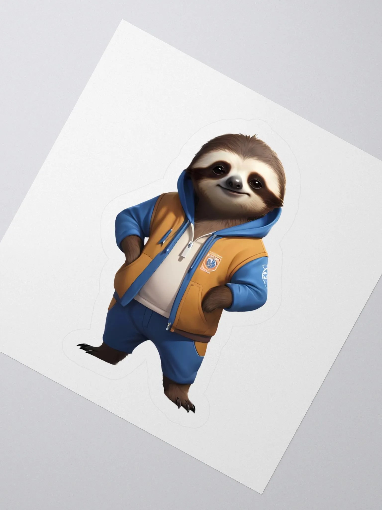 Playful Sloth kiss-cut Sticker product image (4)