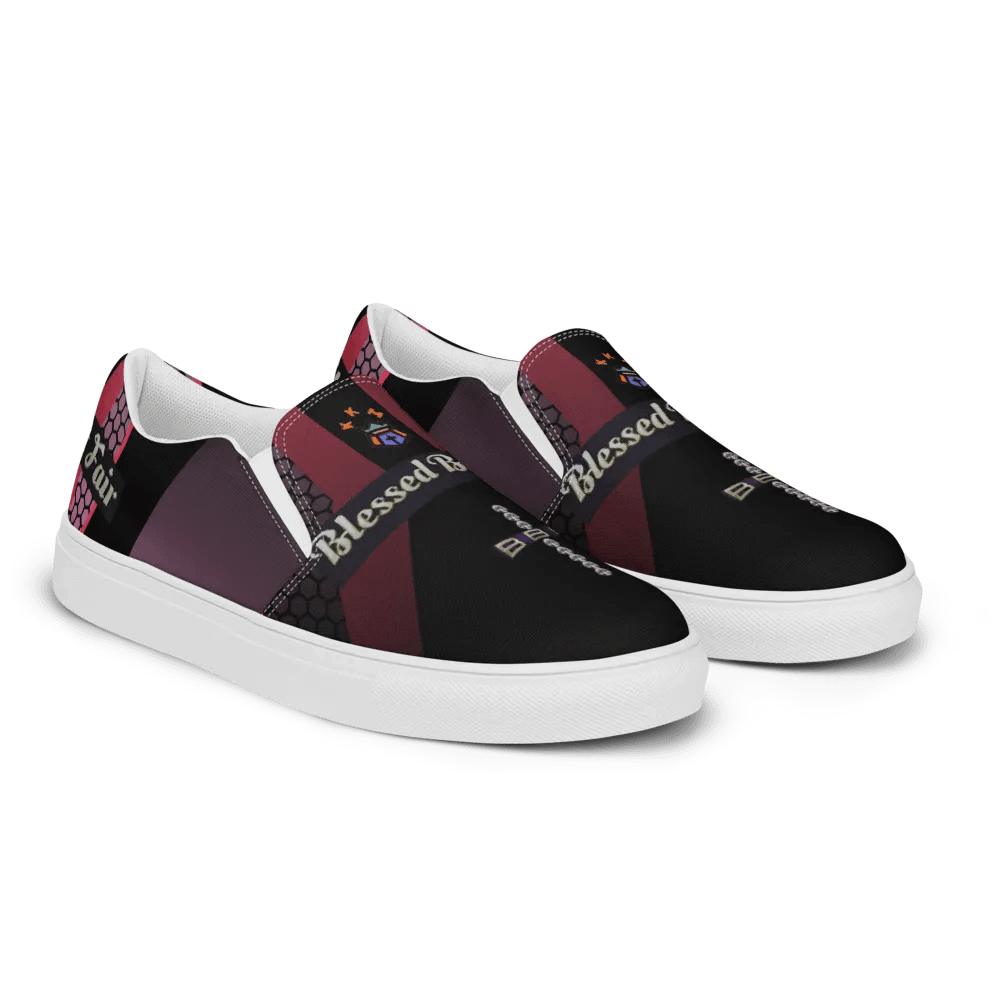 BBG Diamond Cross Black and Purple Men's Slip Ons product image (10)