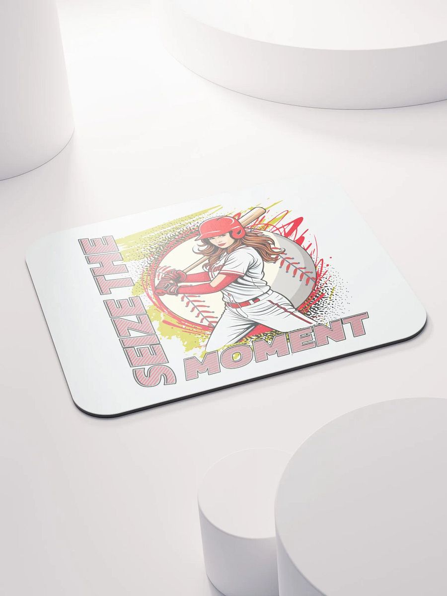 Seize the Moment Baseball Female Mouse Pad product image (4)