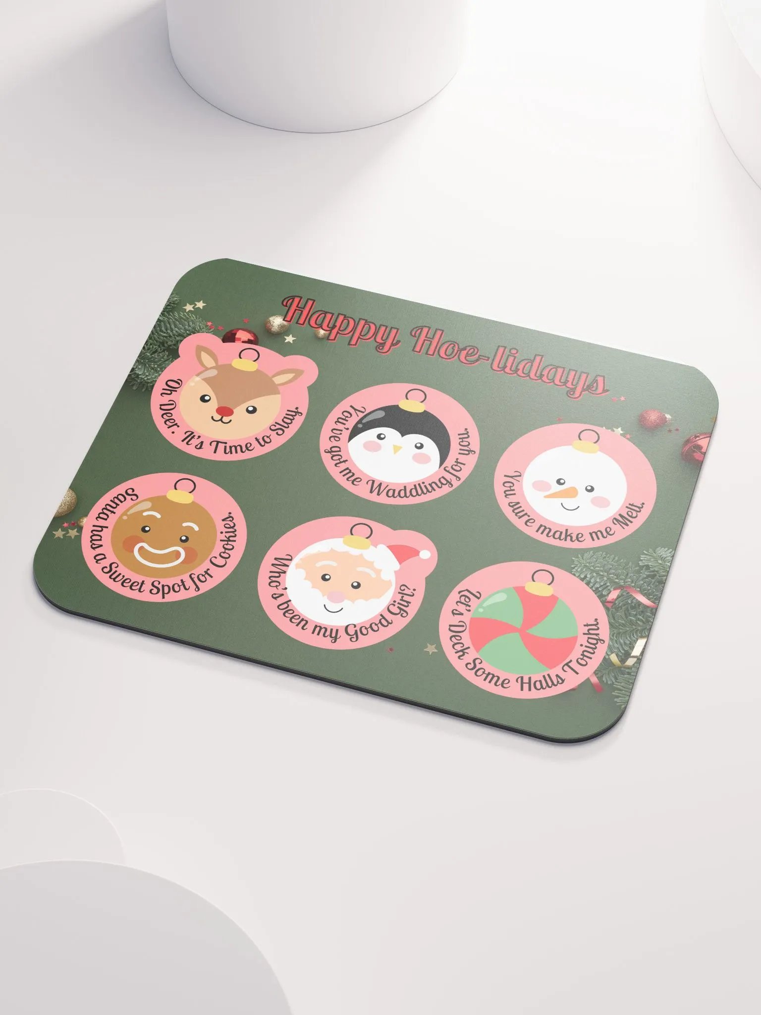 Happy Hoe-lidays Mouse Pad product image (3)