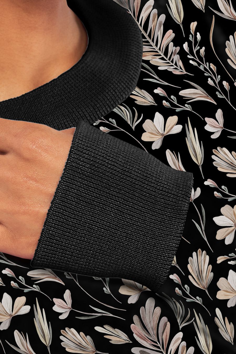 Grey Brown Leaf Sweater product image (11)