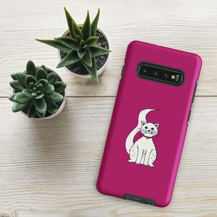 White Cat (art by Dina R.) acrylic painting picture - Tough Case for Samsung product image (23)