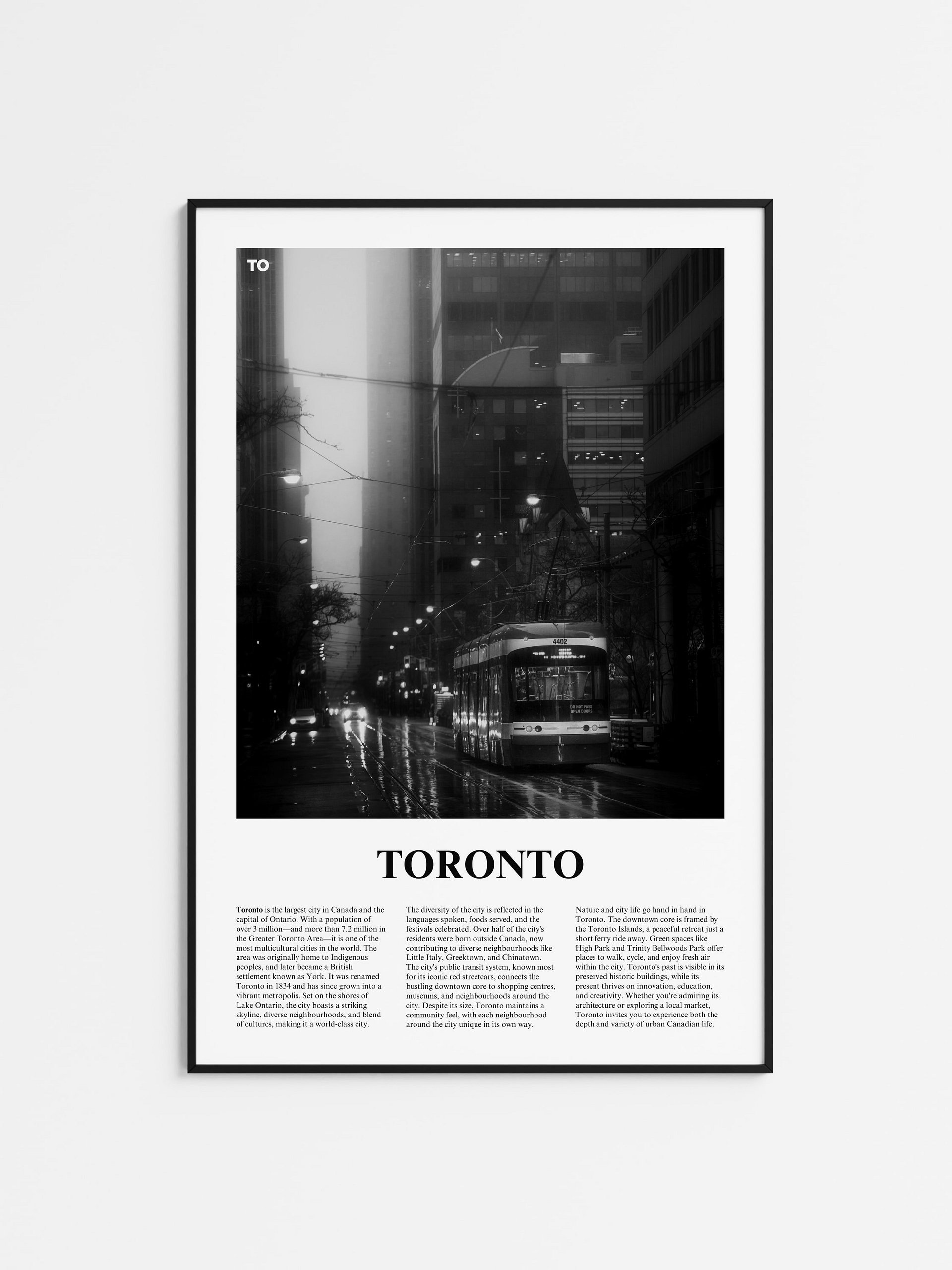 Toronto 06 Newspaper Poster | Framed product image (1)