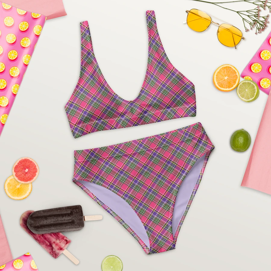 Pink and Purple Vintage Plaid Bikini product image (9)