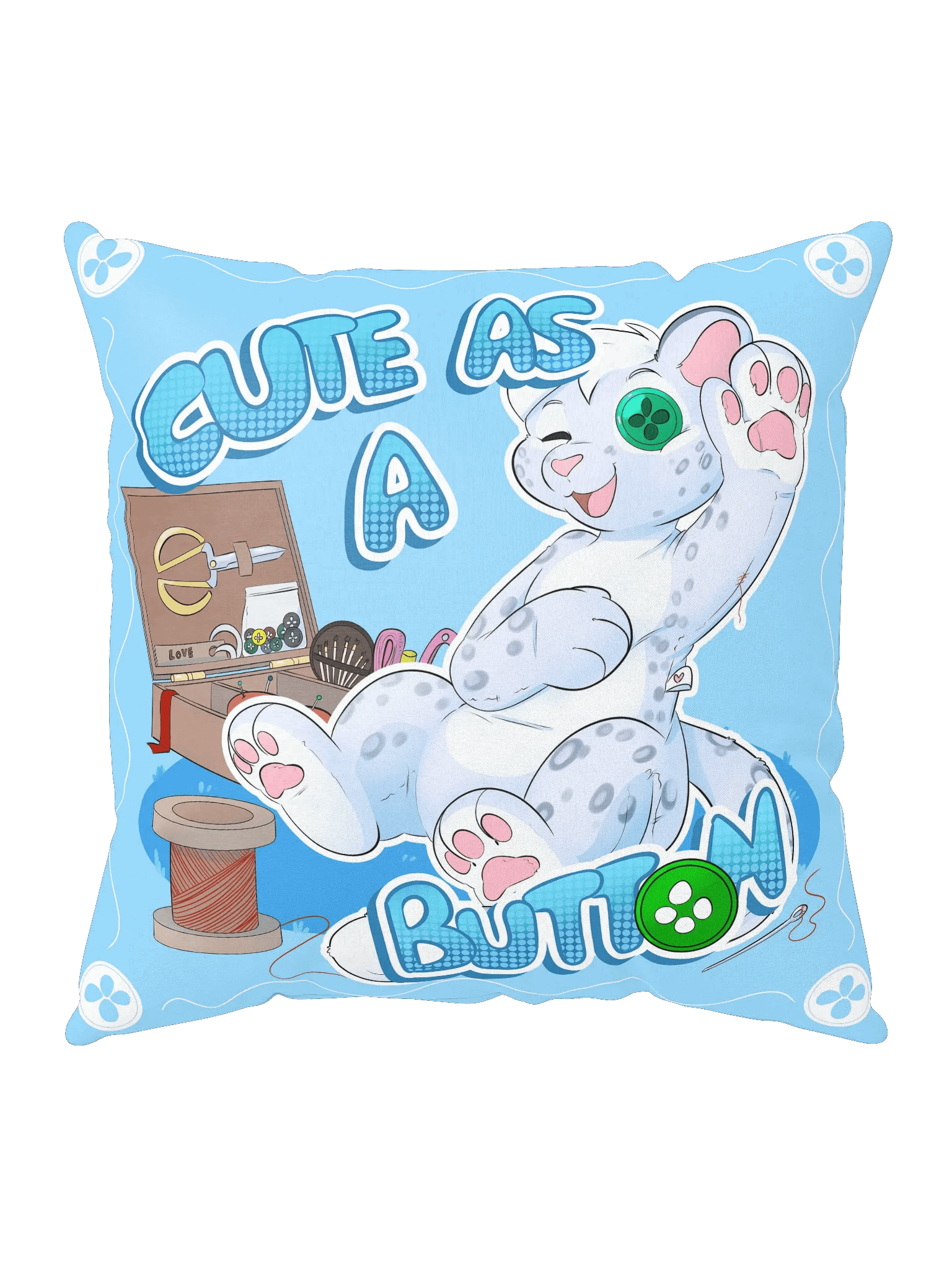 Cute As A Button Throw Pillow product image (5)