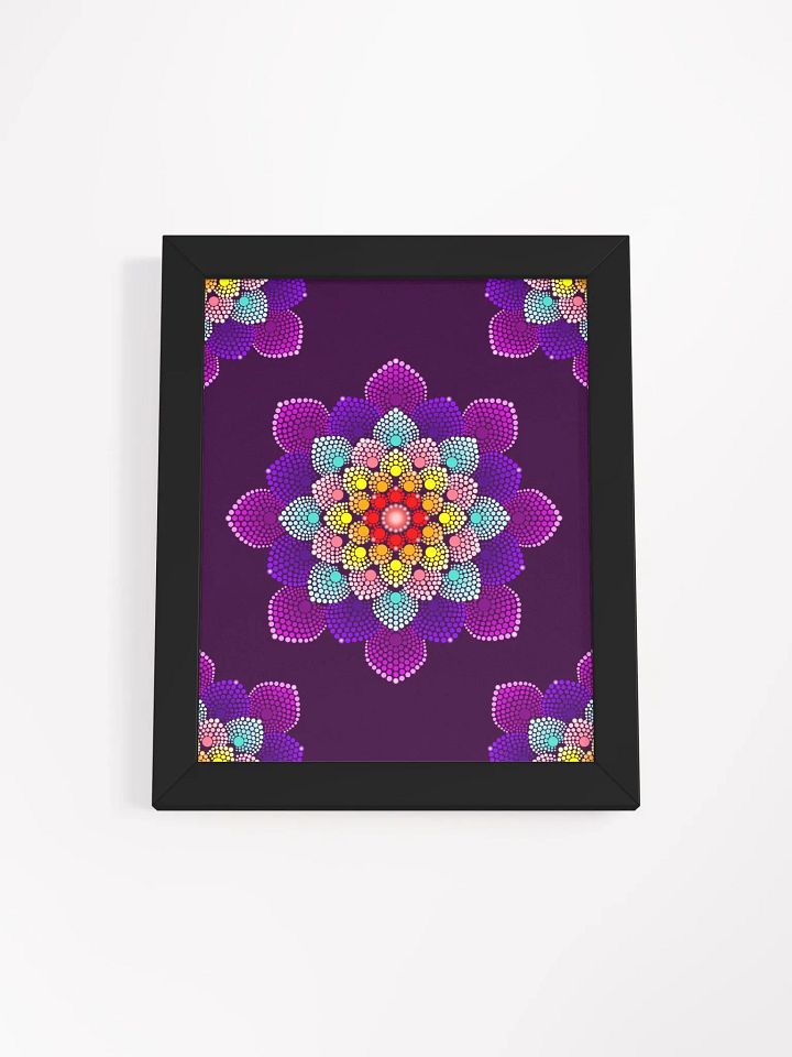 Simple Colorful Dot Mandala Framed High-Quality Matte Poster product image (2)