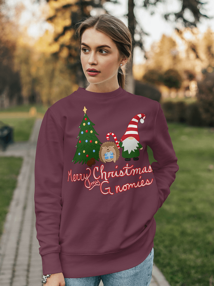 Christmas with my Gnomies "Merry Christmas" Design Crewneck Sweatshirt product image (1)