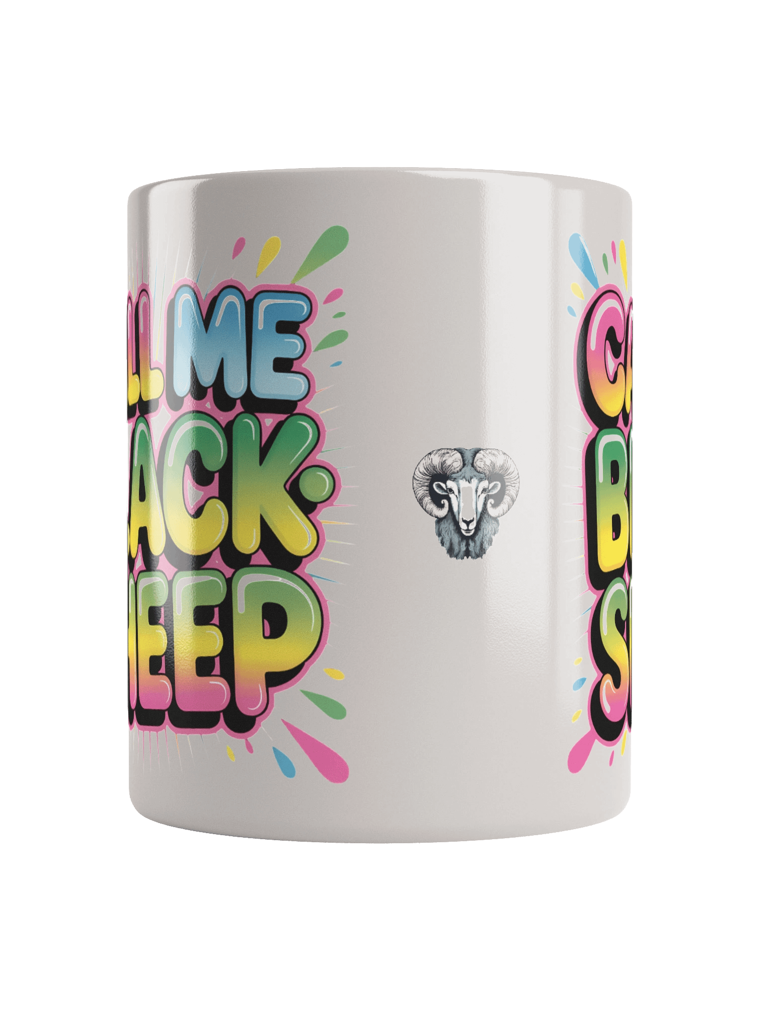 Vibrant CallMeBlacksheep White Glossy Mug product image (6)