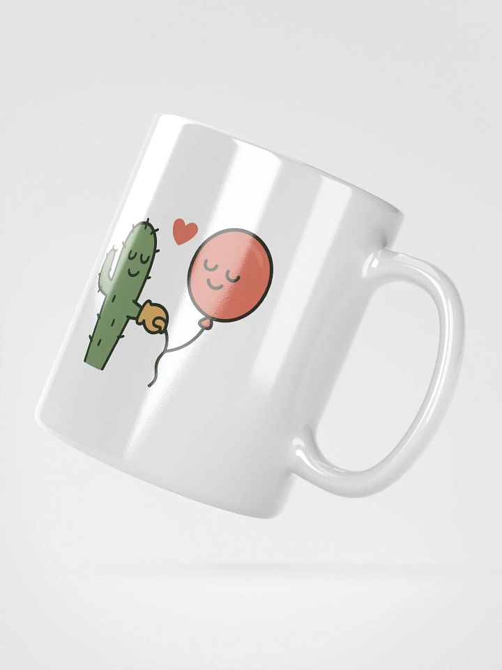 Cactus & Balloon White Glossy Mug product image (4)