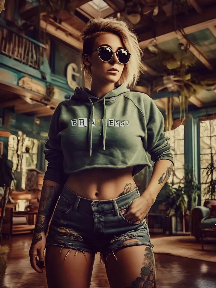 Crazy Cropped Hoodie product image (1)