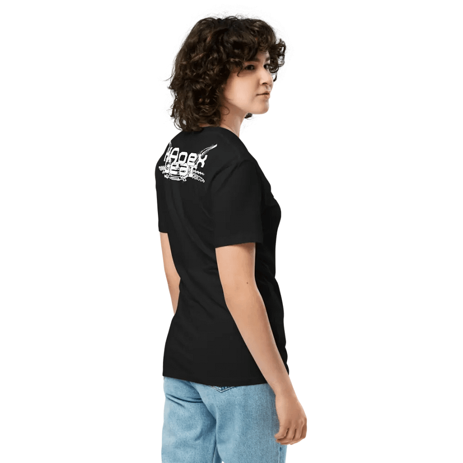 Unisex Premium T-Shirt - Print Embroidered Logo - White HApex Gear Black Logo product image (9)
