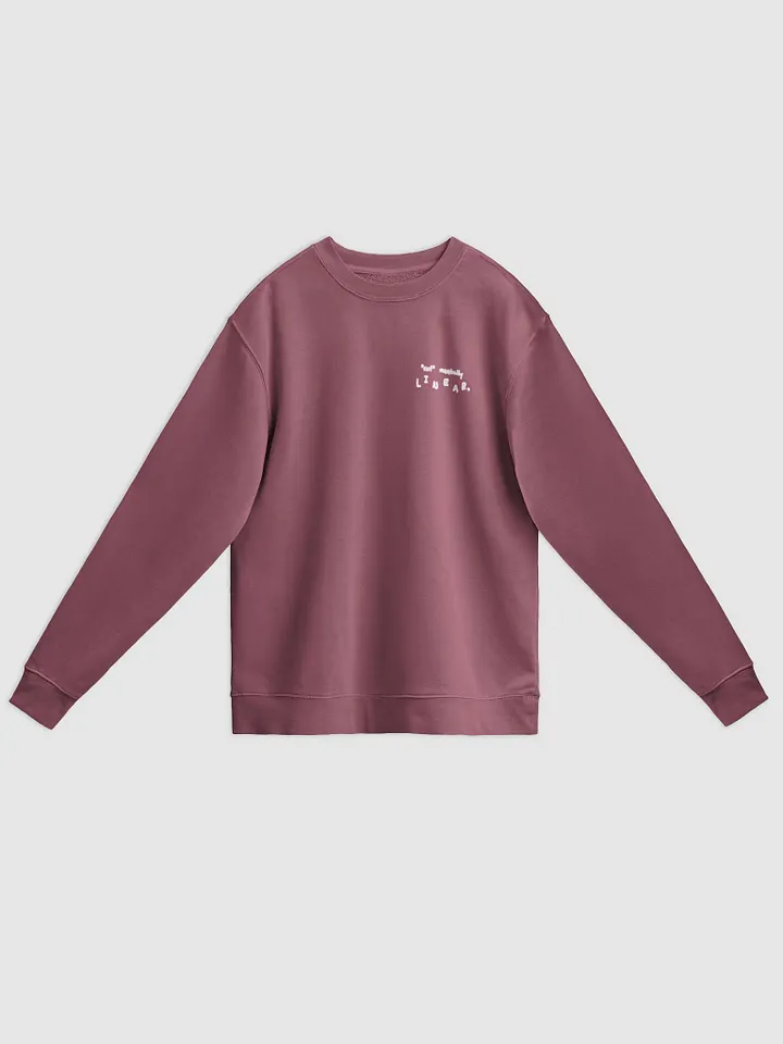 *not* mentally linear (sm. lined design, #E1B9CE) printed pigment crewneck product image (17)