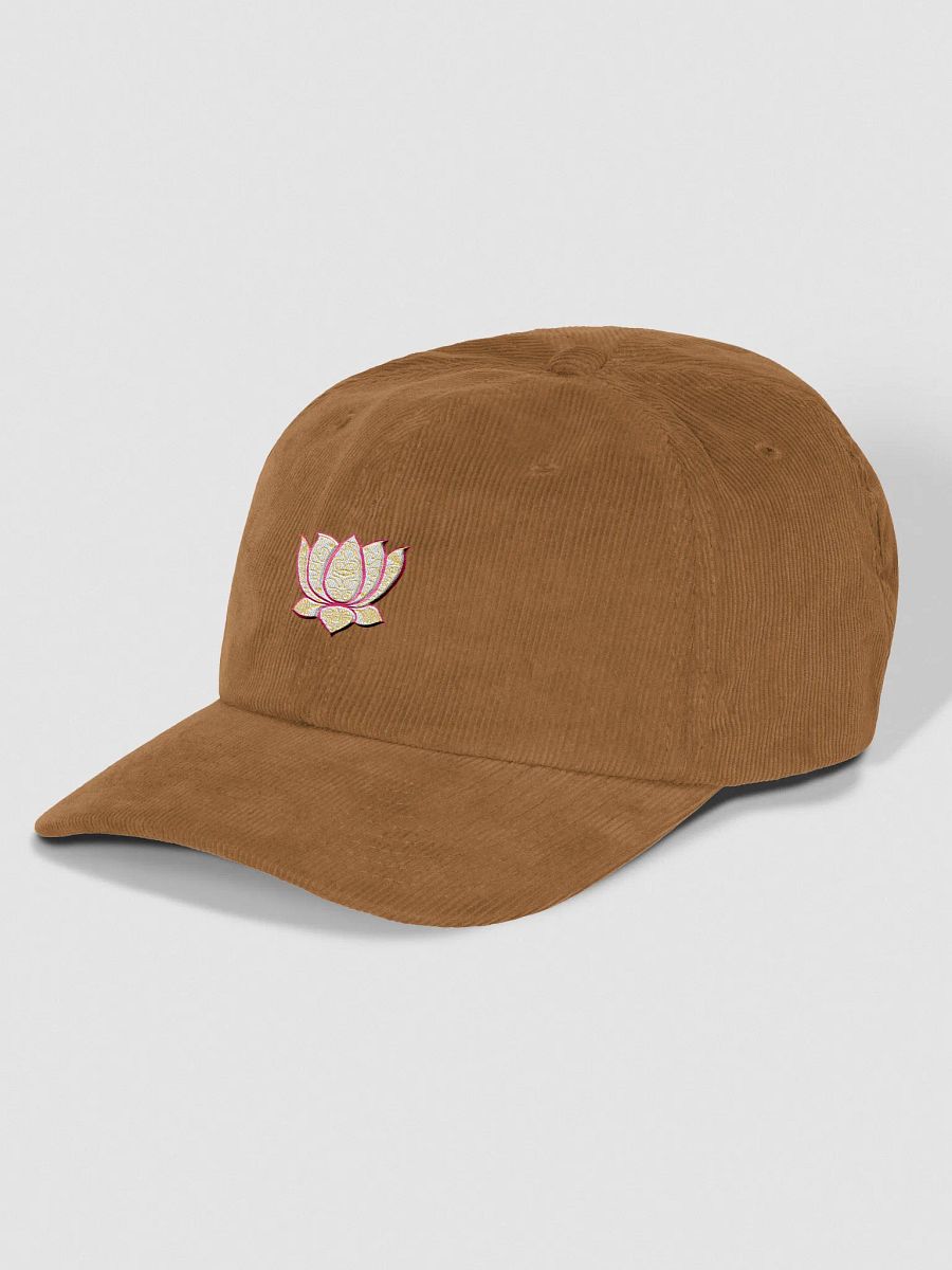 Golden Lotus Corduroy Dad Hat product image (3)