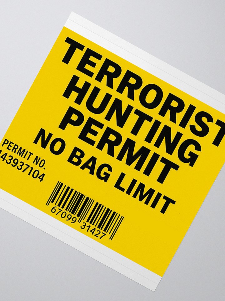 T HUNTING PERMIT STICKER product image (2)