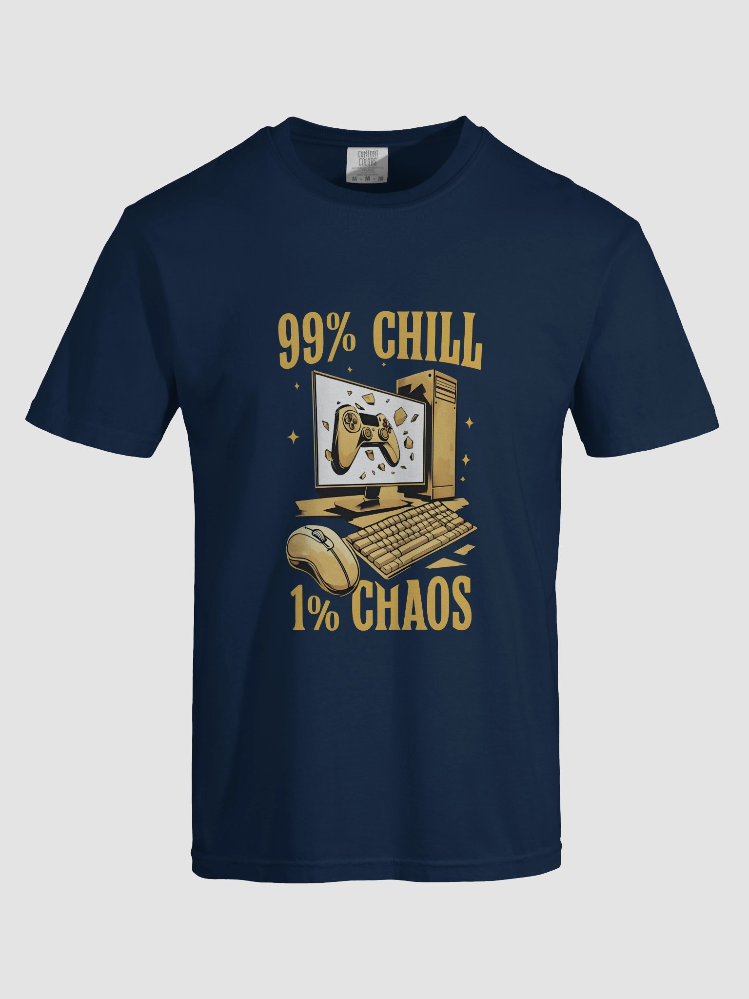 99% Chill 1% Chaos – Funny Gamer Shirt | Streamer Merch For Chill Gamers By GamingWithJJ product image (27)