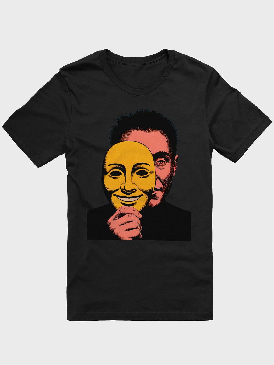Smiling Mask Illustration T-Shirt | Mysterious Dark Aesthetic Design product image (1)