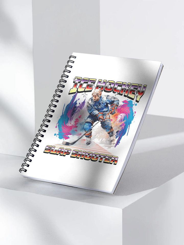 Ice Hockey Slap Shooter Vibrant Spiral Notebook product image (2)