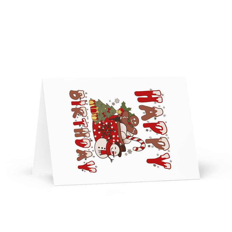 Happy Birthday (Christmas) Birthday Card 5" x 7" product image (1)