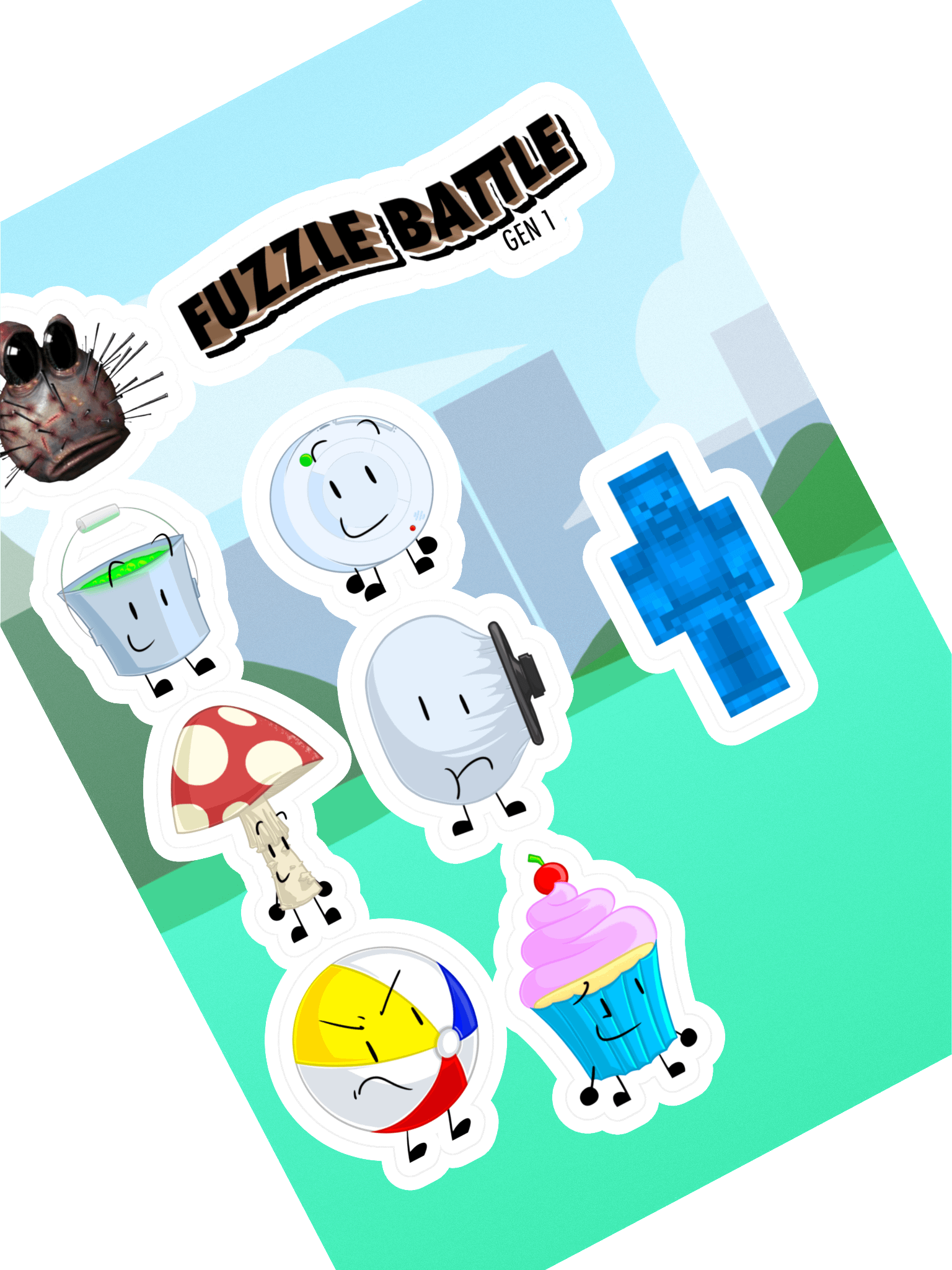 Fuzzle Battle Gen 1 Sticker Sheet product image (1)
