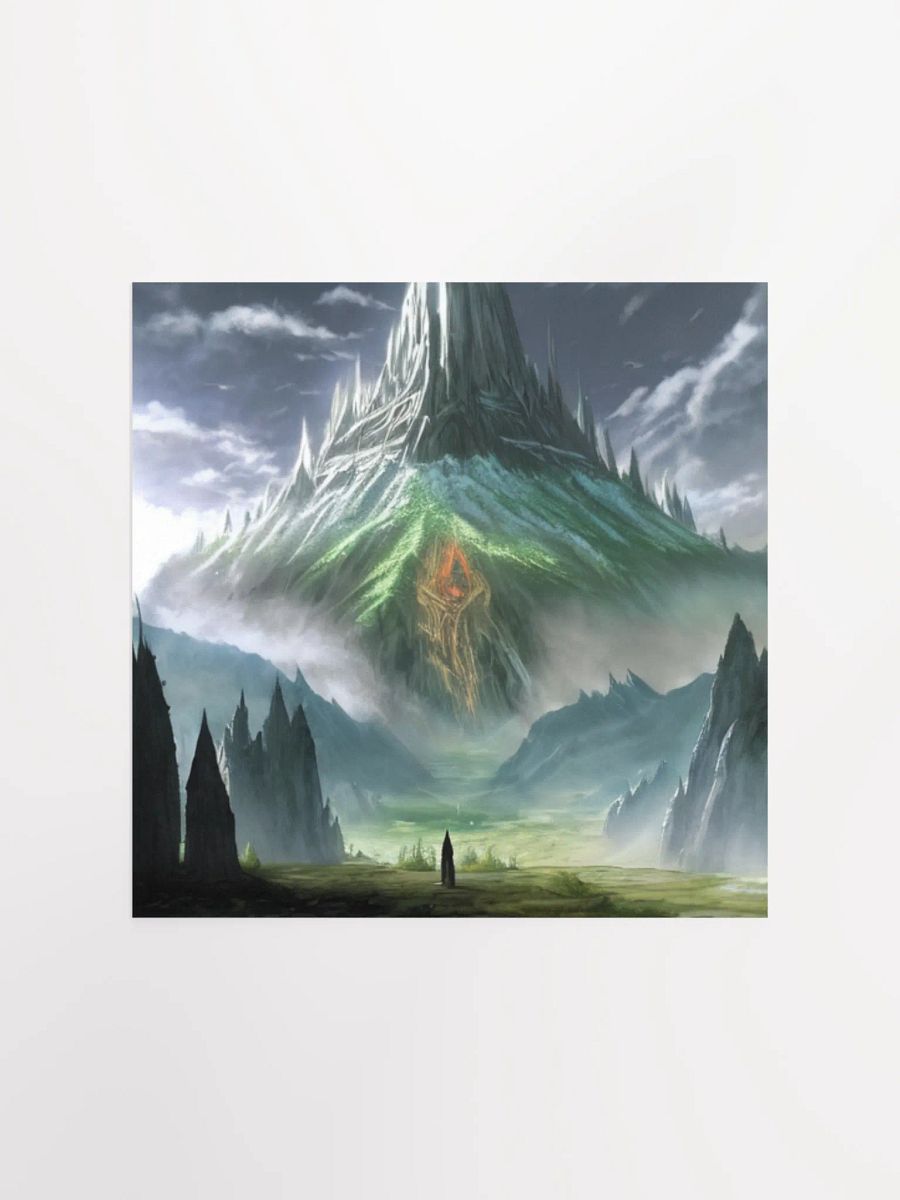 Mystical Mountain Glow Lord Of The Rings Anime Concept Art Poster product image (3)