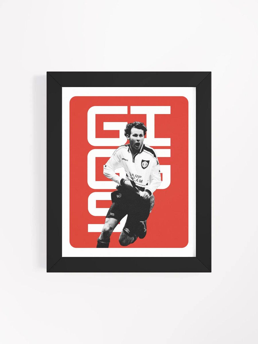 Ryan Giggs BW Manchester United Name Art Framed Print product image (1)
