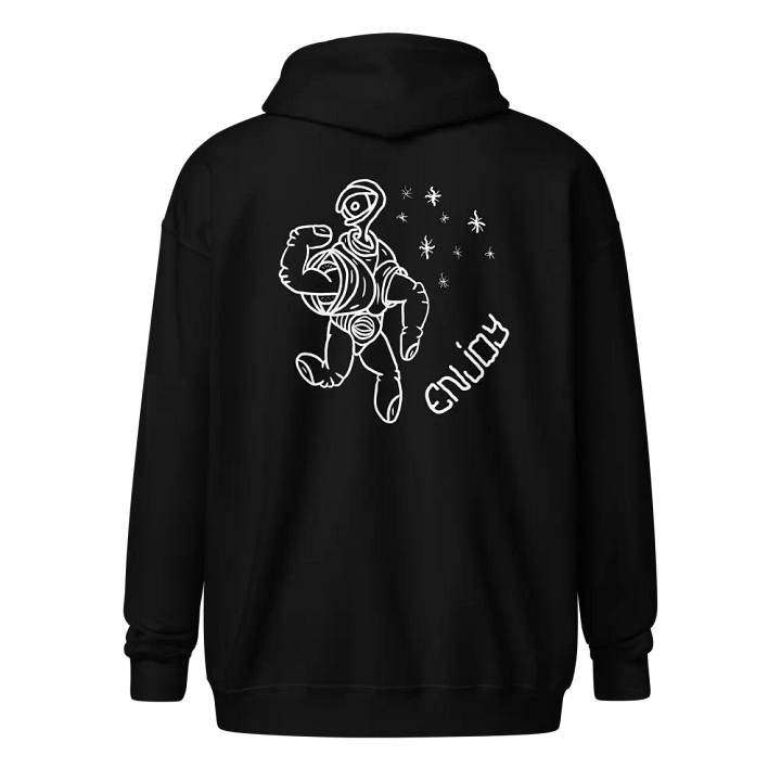 Enjoy Hoodie- Fingers #1 B/W product image (2)