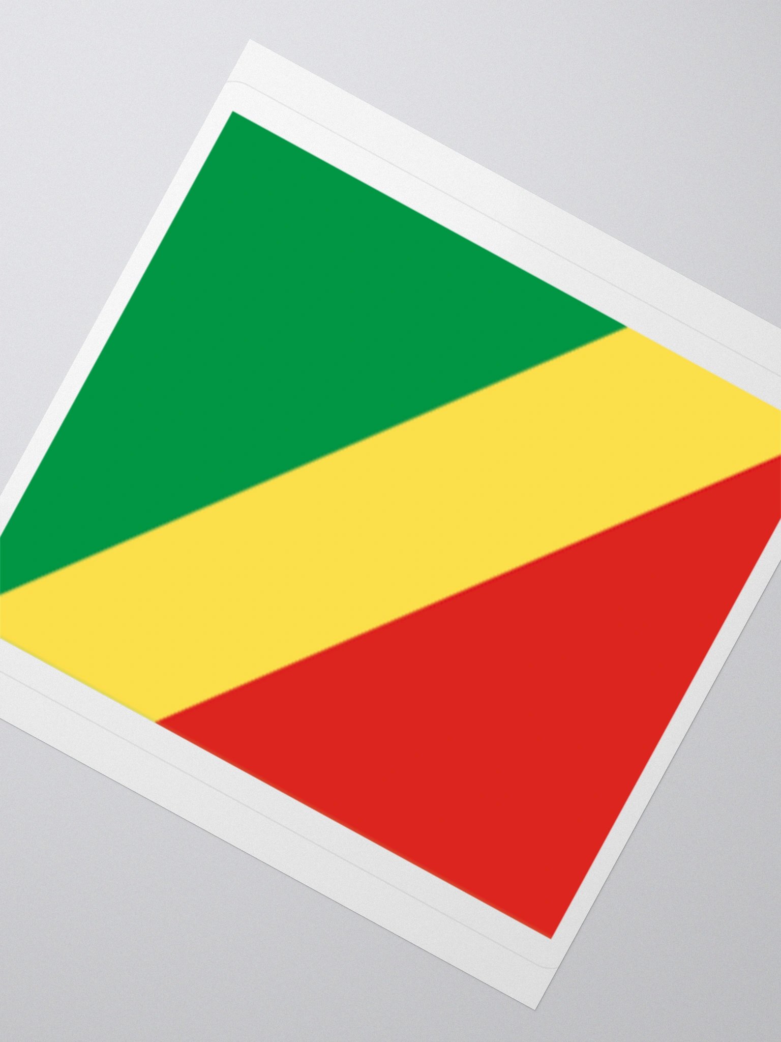 Republic of Congo Flag Sticker | Yellow Star Design | Durable Vinyl | 3 Sizes product image (4)