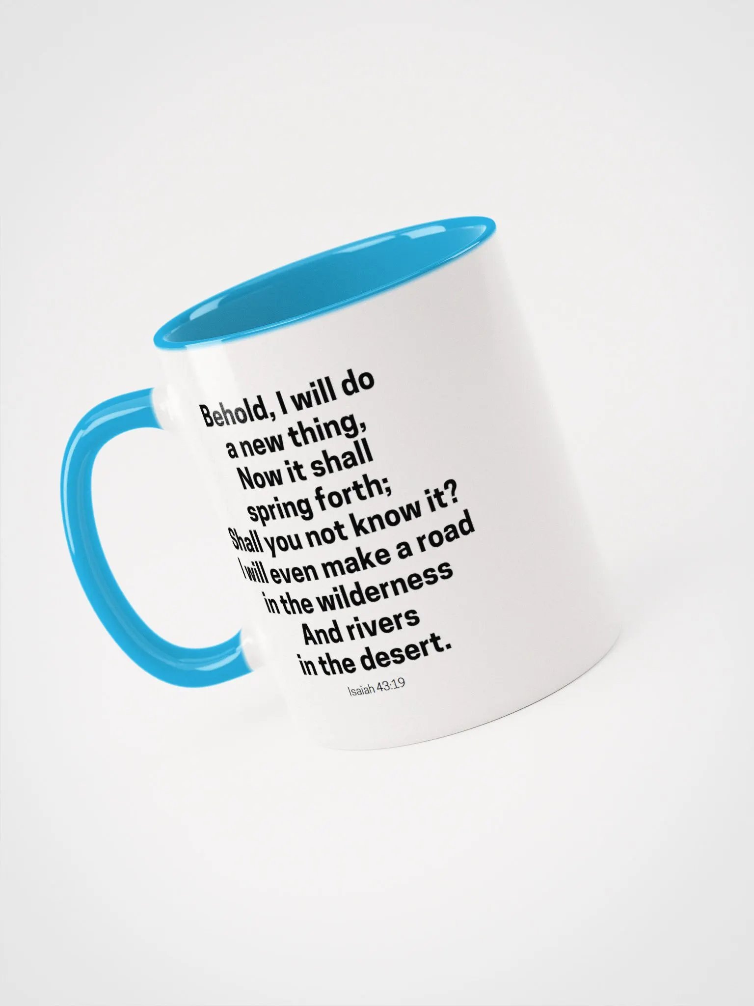 Behold, I Will Do A New Thing Now It Shall Spring Forth Isaiah 43:19 Two-Tone Mug 11/15oz product image (3)