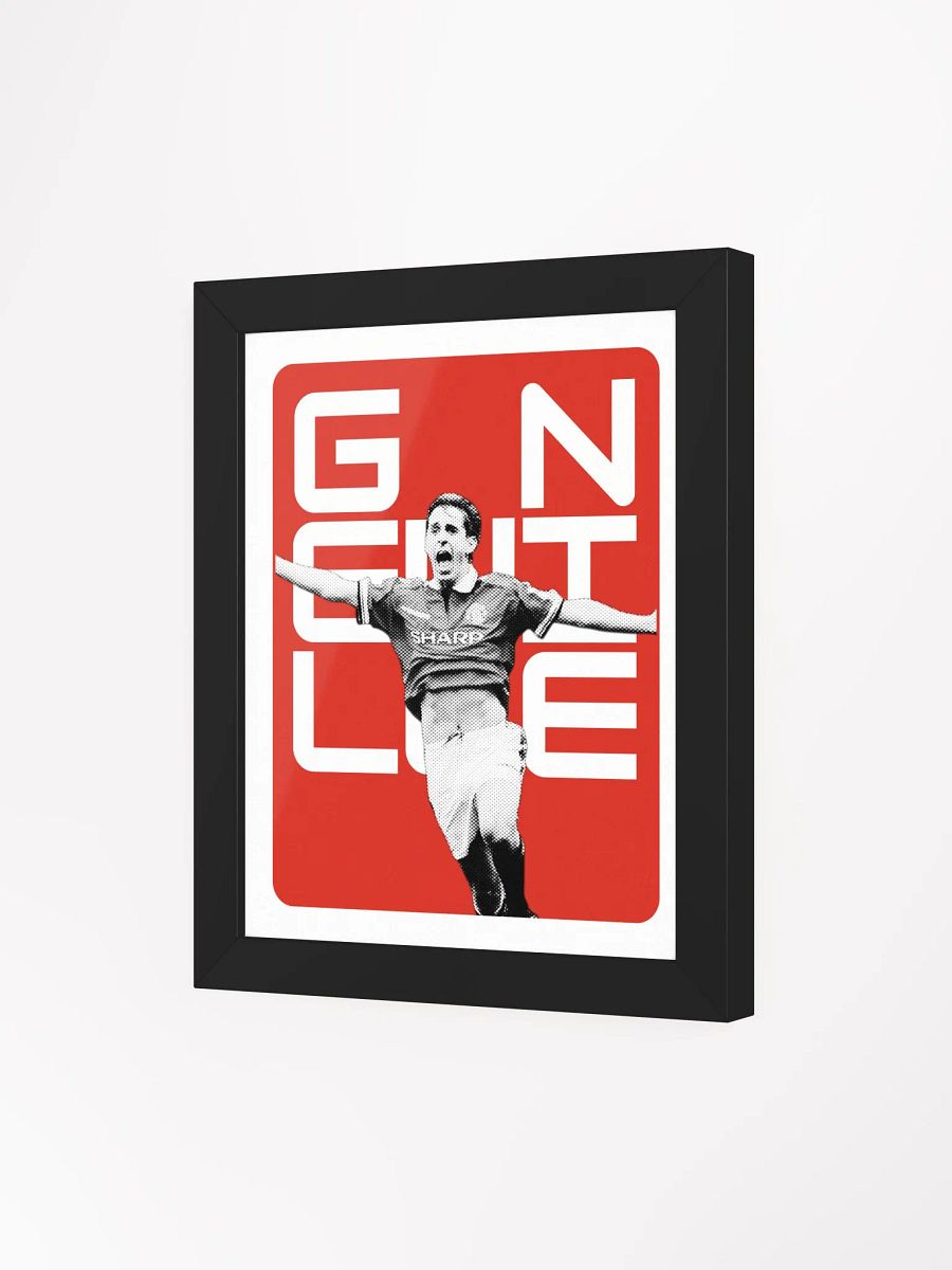 Gary Neville BW Manchester United Name Art Framed Print product image (1)