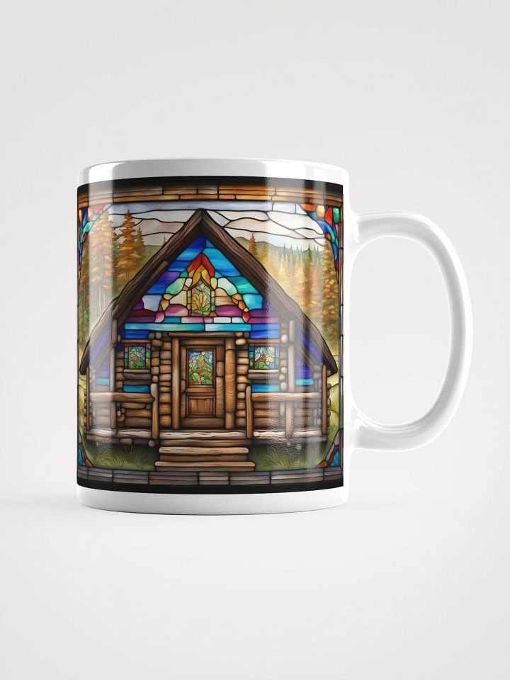 #002 Stained Glass Style Log Cabin Mug product image (1)