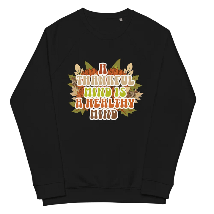 Thankful Mind Organic Raglan Sweatshirt product image (1)